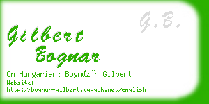 gilbert bognar business card